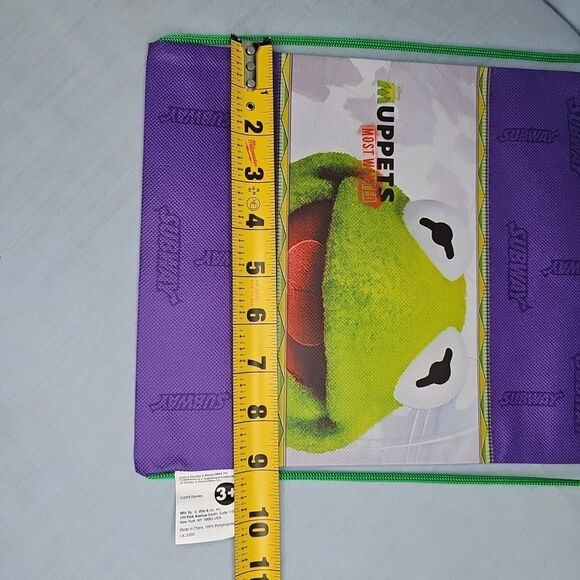 DISNEY Muppets MOST WANTED Kermit The Frog Lunch Drawstring BackPack Tote Bag - Picture 4 of 4